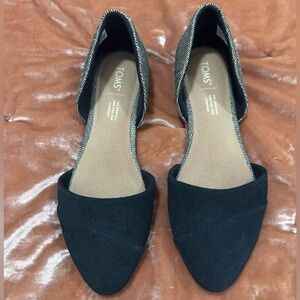 TOMS Women's Black D'Orsay Flats